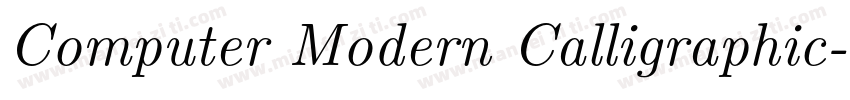 Computer Modern Calligraphic字体转换